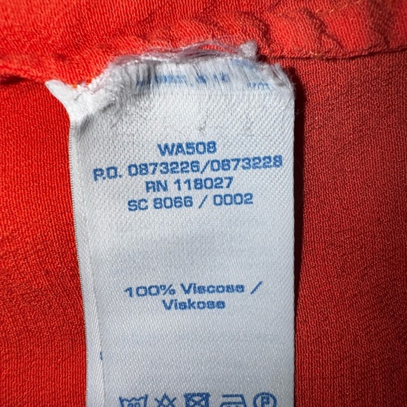 Boden Women's Top Orange Coral Sleeveless Tie Back Spring Summer Boho Size 6 EUC - Picture 9 of 10